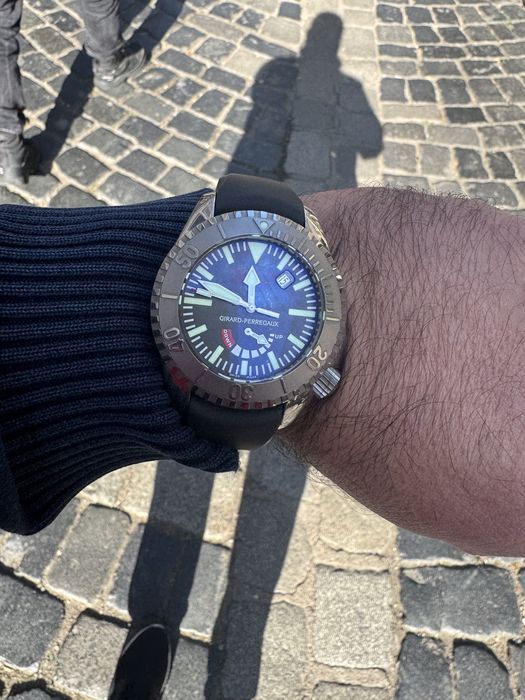 Curea cauciuc originala pt Girard Perregaux Sea Hawk Pro/Pro 2 scurta