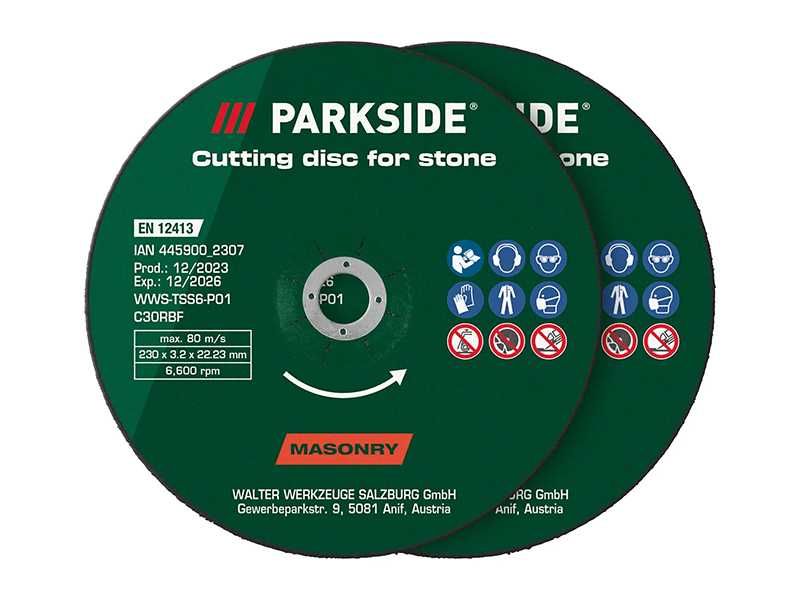 НОВИ! Дискове за шлайфане 6 броя Parkside камък метал