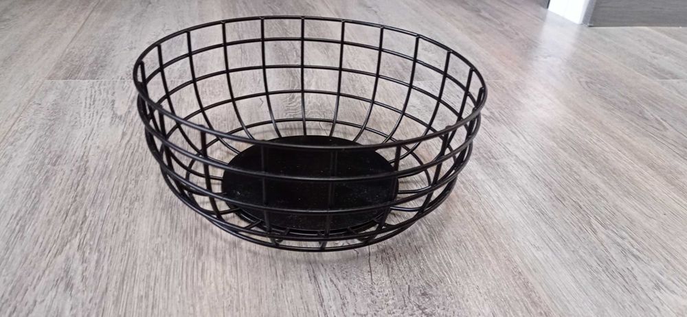 Корзина для фруктов / Фруктовница металлическая, тяжелая (нерж. сталь)