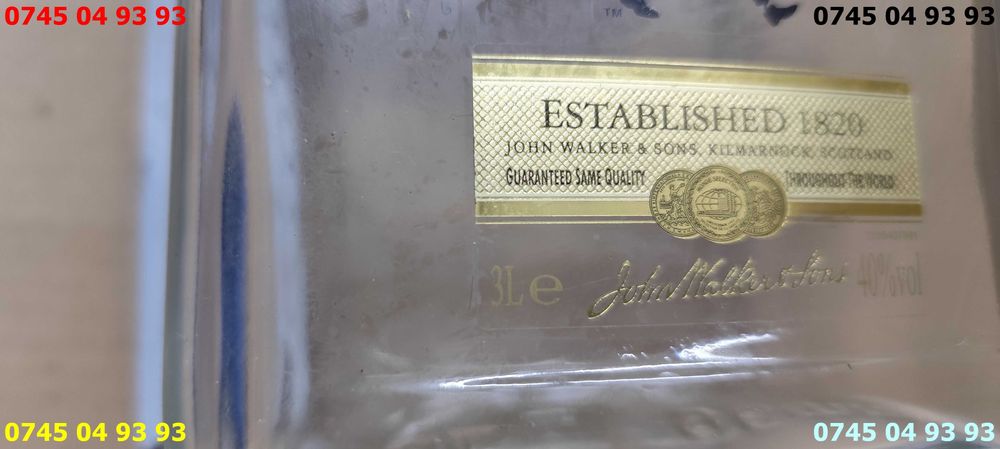 sticla goala WHISKEY Johnie Walker 3 litri 40cm