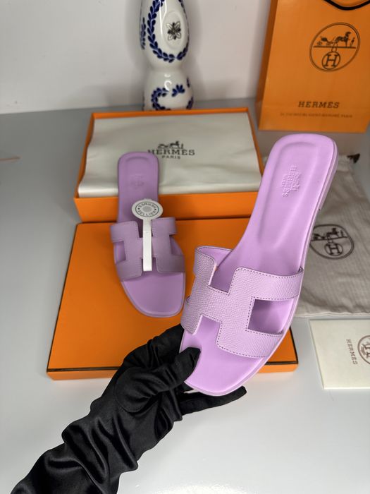 Papuci HERMES piele  36 37 38 39 cutie cadou