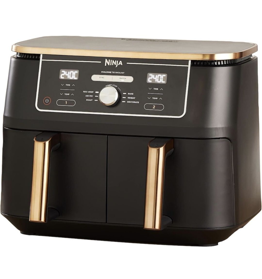Фритюрник,Фрайър Ninja AF400EUCP, 2470W,9.5л, 6 програми,черен/златист