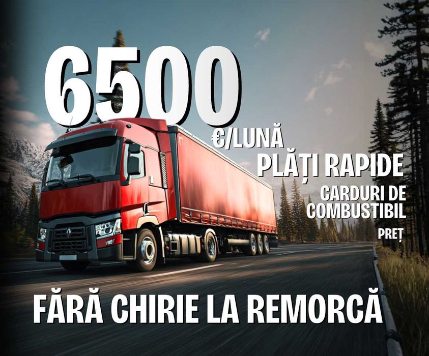 Căutăm parteneri cu cap tractor - colaborare - FĂRĂ CHIRIE LA REMORCĂ