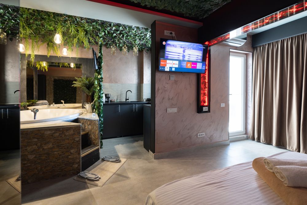 Regim hotelier de Lux cu Jacuzzi in camera