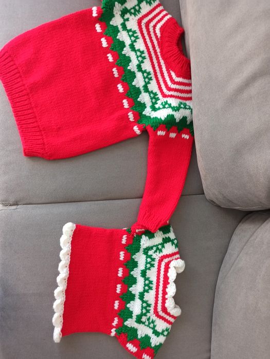 Коледни пуловерчета за дете и бебе