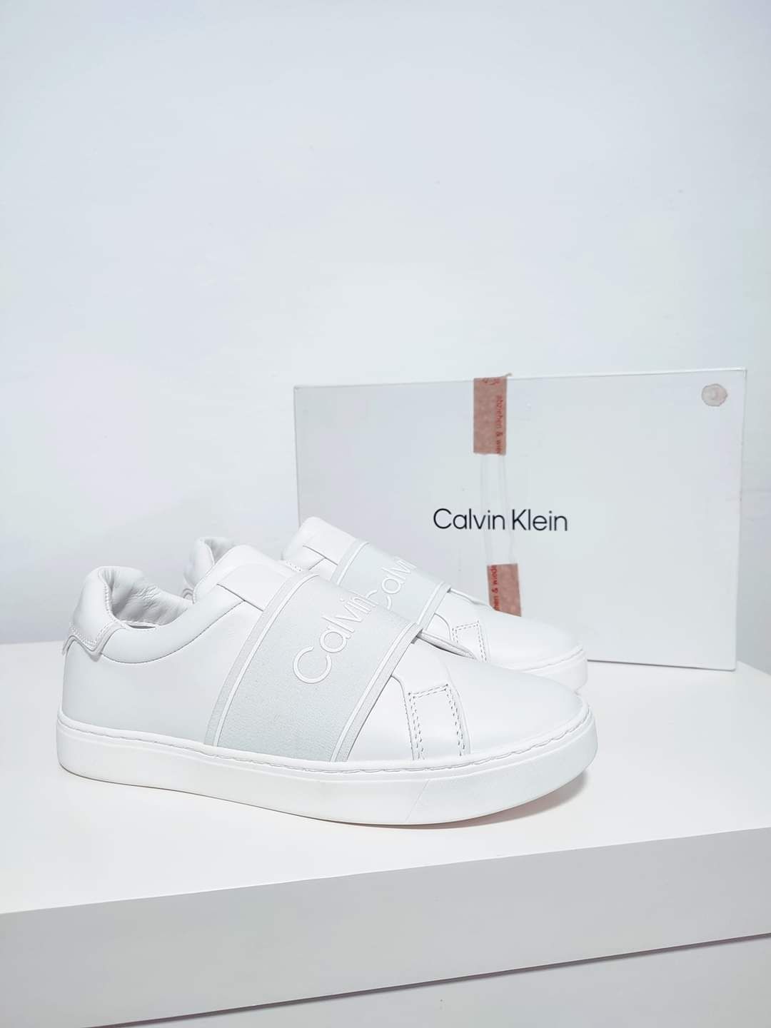 Sneakers Calvin Klein Slip-On Piele Naturala