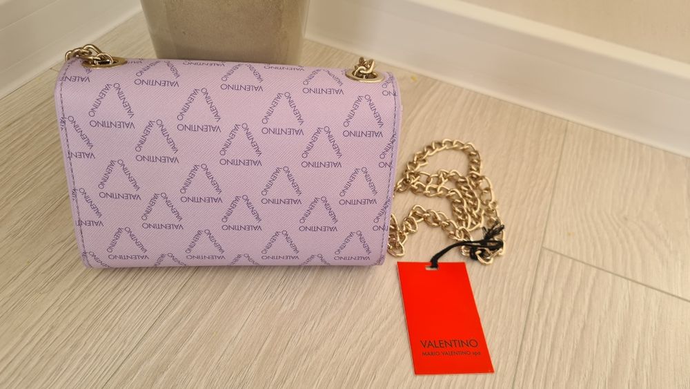 Дамска виолетова чанта Valentino