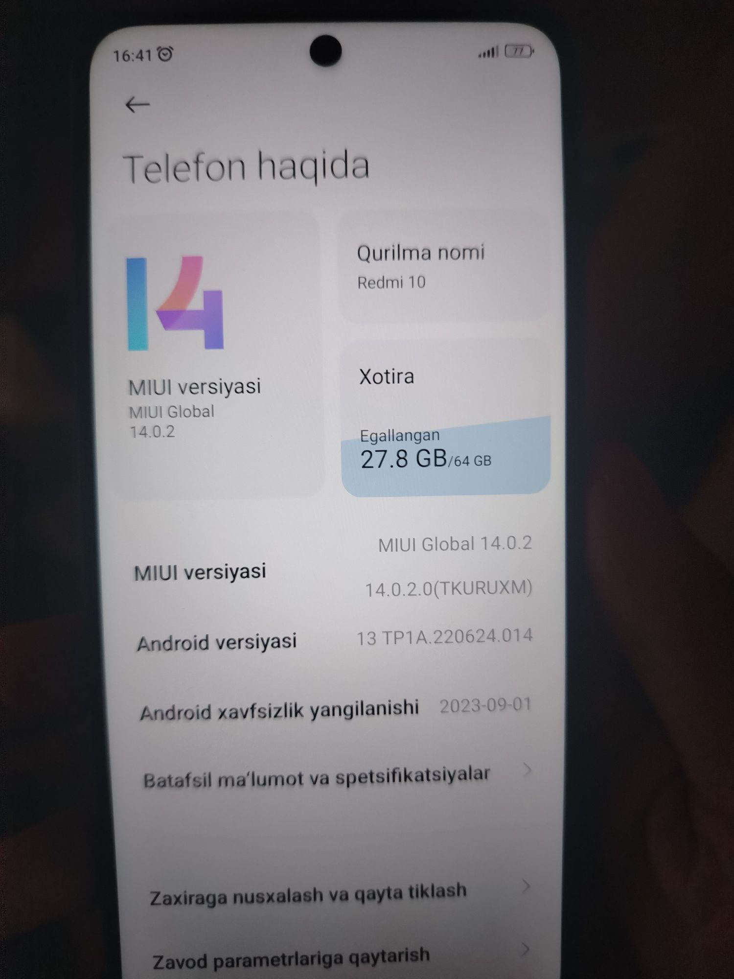 Redmi 10 telefoni sotiladi