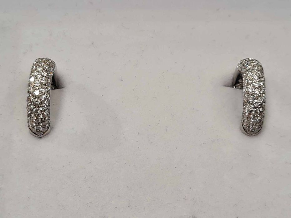 Cercei din aur alb 18k, cu diamante naturale, CAU208