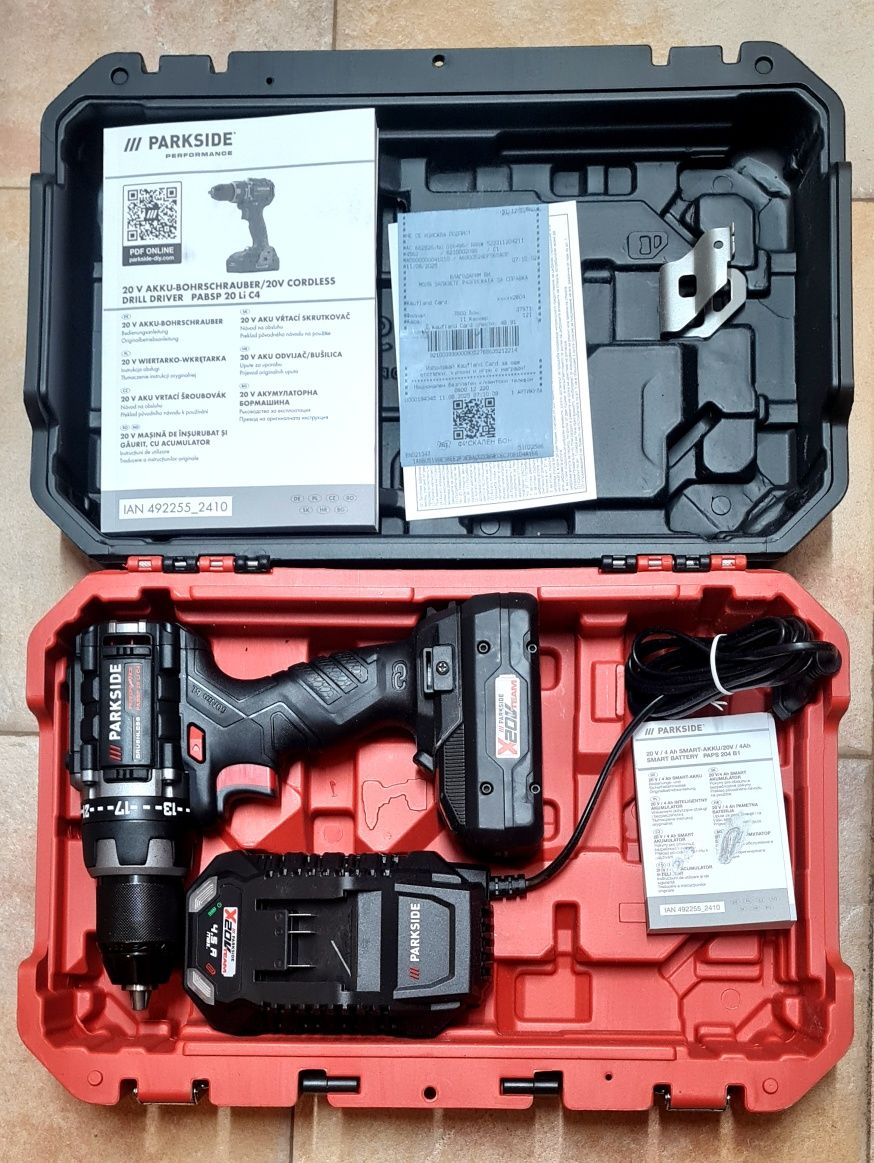 Parkside Performance Винтоверт  PPBSSA 12 A1 80Nm, PABSP 20-LI C4 60Nm