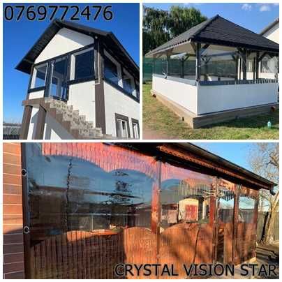 Inchidere terasa , foisoare si balcoane cu folie PVC Cristal