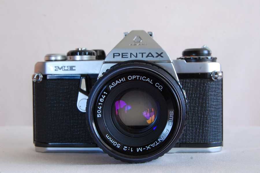 Pentax me cu obiectiv smc pentax m 2 50, aparat foto film clasic