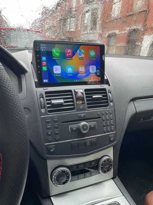 1-8GB Navigatie GPS Android Mercedes C Class w204 Carplay Auto QLED