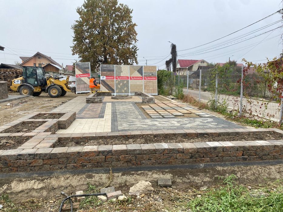 Montam borduri rigole pavaj