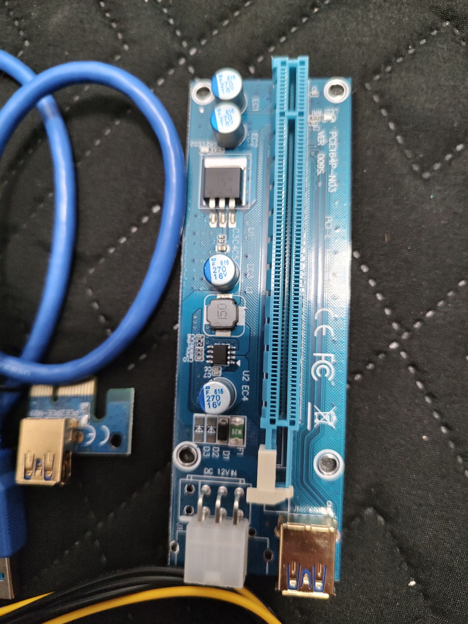 Kit grafic riser card pentru minat cu placa PCI-E 164P