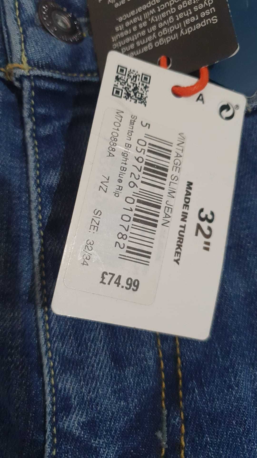 Vand blugi barbat Superdry masura W32/L34 si W34/L34 originali noi