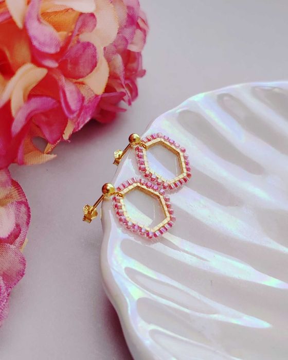 Ръчно изработени обеци Сребро 925 Неръждаема стомана и Японски мъниста