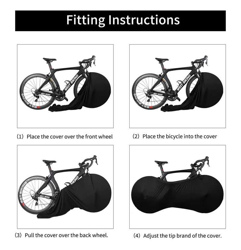 Husa cu elastic protectie roti jante bicicleta cursiera mtb transport