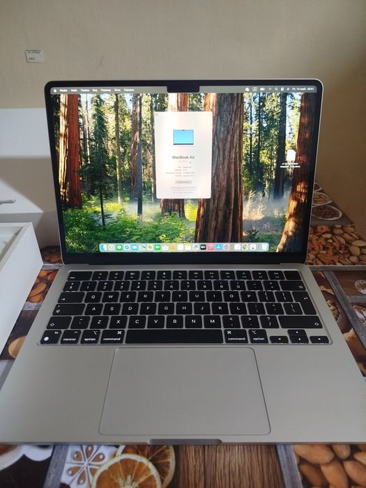 Macbook Air M2 8yadro 256 umumiy xotira