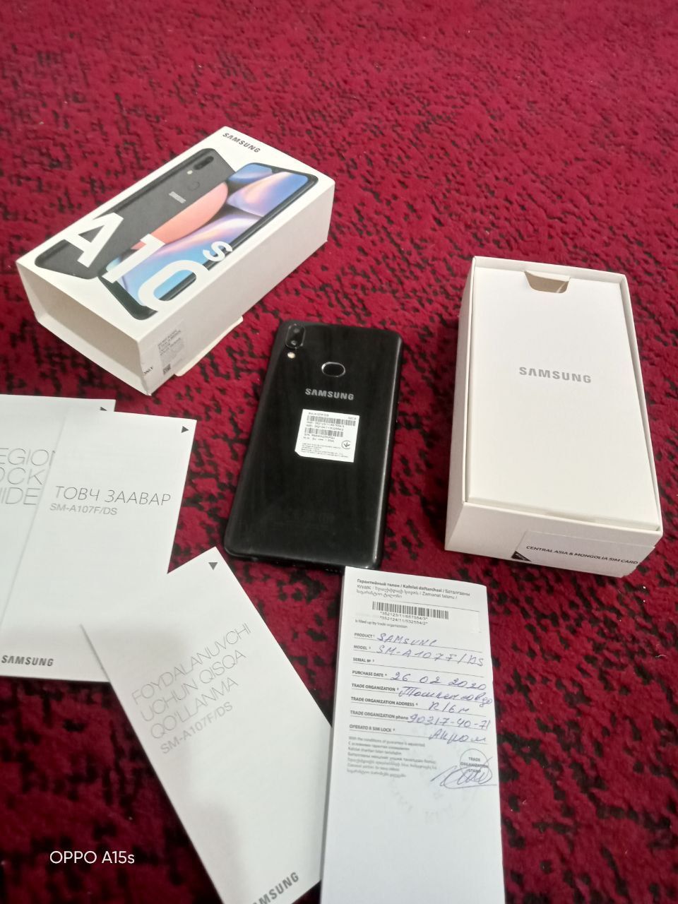 Samsung a10s  32gb karobka dak