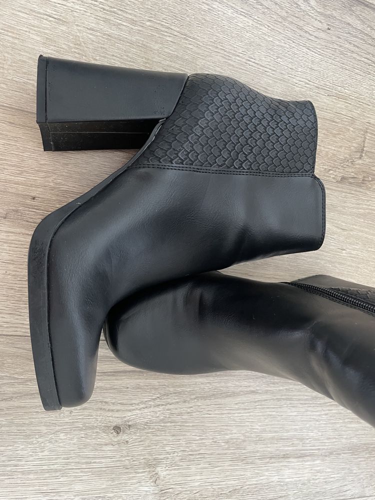 Botine dama imitatie piele