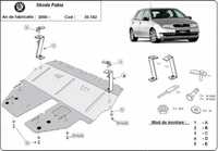 Scut motor metalic pentru Skoda Fabia 2000-prezent - otel 2mm