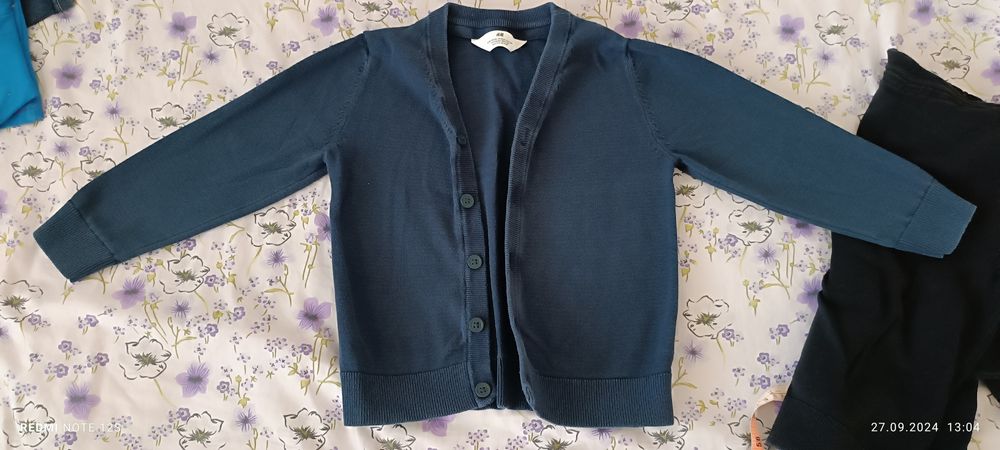 Lot Cardigan pulover bleumarin școală măsura 110 116