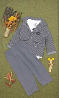 Set elegant Baby Boy compus din sacou, pantaloni, bluza polo, cravata