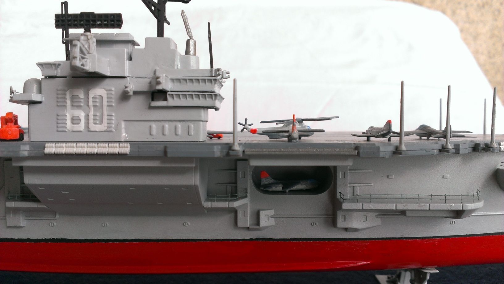 Macheta portavion/  USS Saratoga/ kit modificat