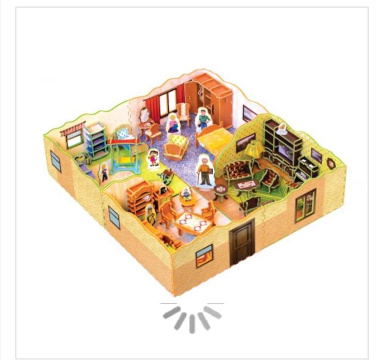 3D Къща - Спалня/Дневна/Детска стая/ Кухня 6+