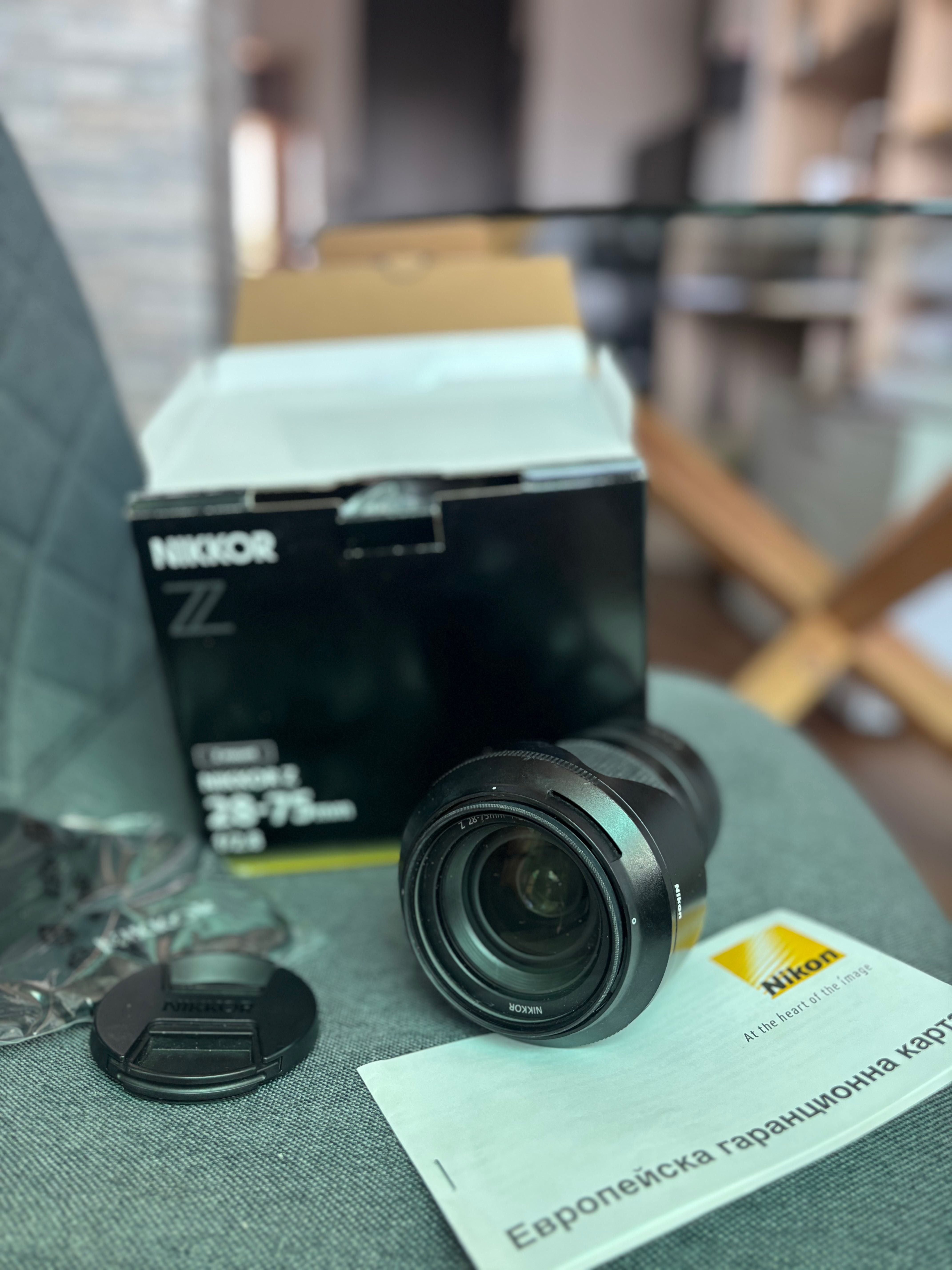 Продавам NIKKOR Z 28–75mm f/2.8 – отлично състояние / Първи собственик