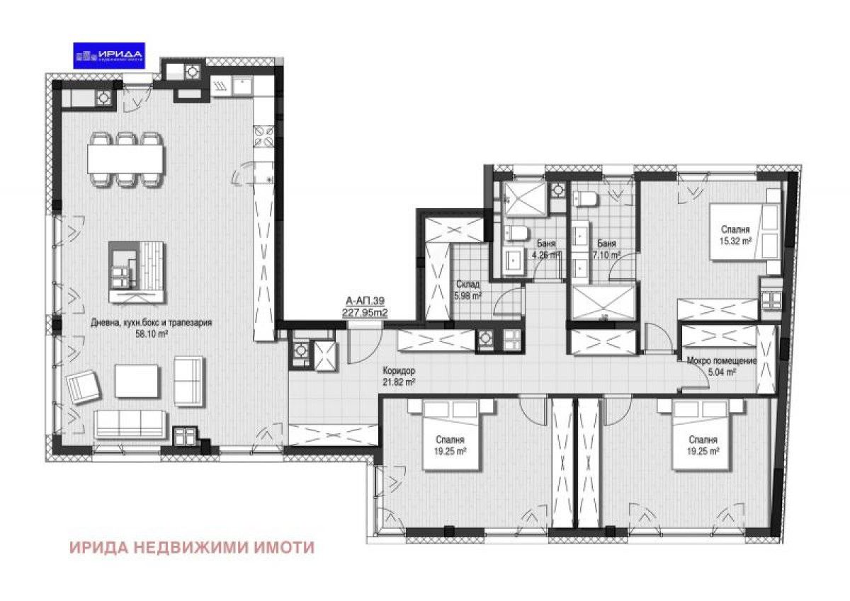 Продава се Многостаен апартамент в София, Кръстова вада - 423 кв.м за 1743 €/кв.м - Снимка #4