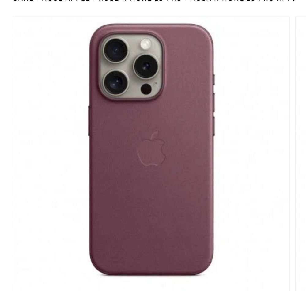 Husa iPhone 15 Pro Leather Apple Mulberry