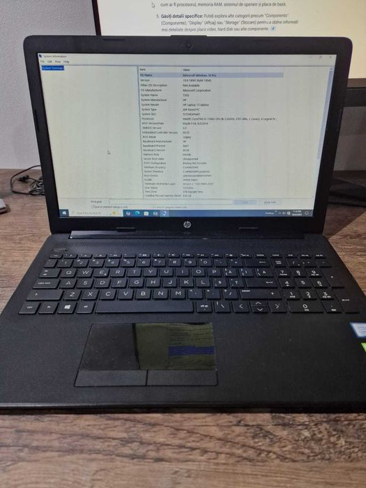 Laptop HP 15 Core™ i5-7200U pana la 3.10 GHz, Kaby Lake