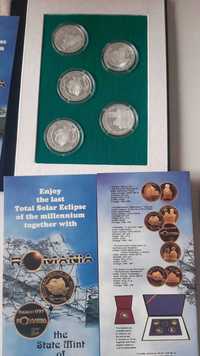 Monede din argint Eclipsa Totala de Soare anul 1999 originale
