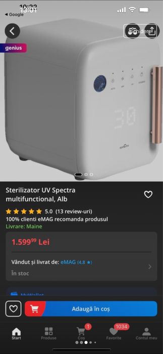 Sterilizator UV Spectra multifunctional