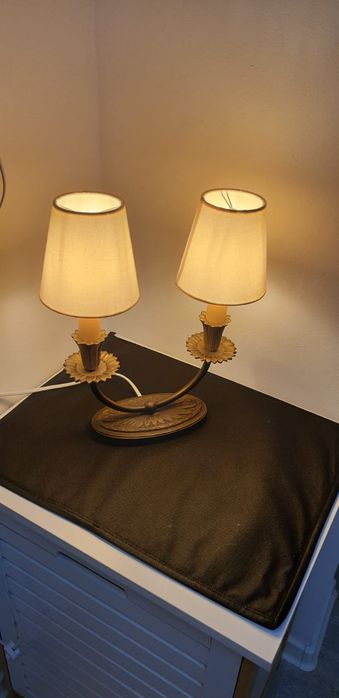 Accesoriu decorațiune lampa vintage colectie bronz Belgia 1950