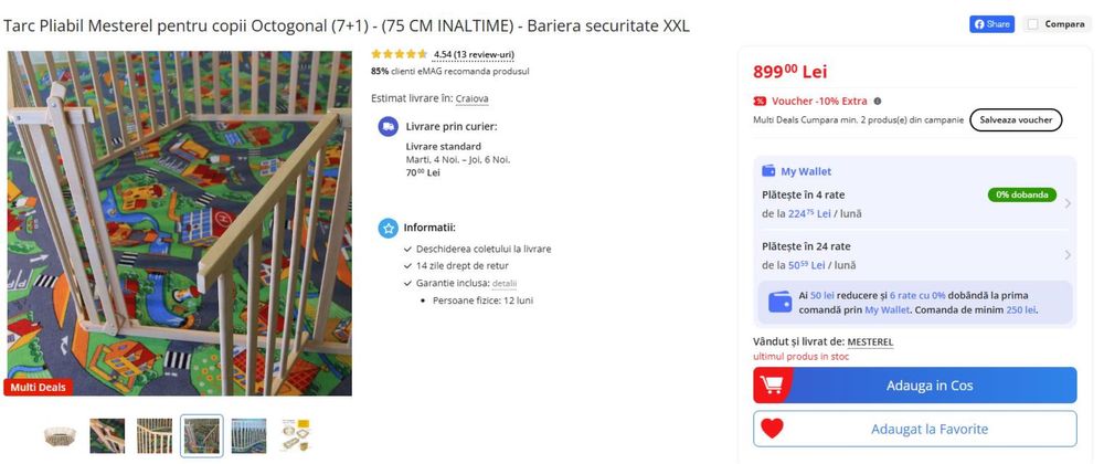 Tarc lemn copii nefolosit