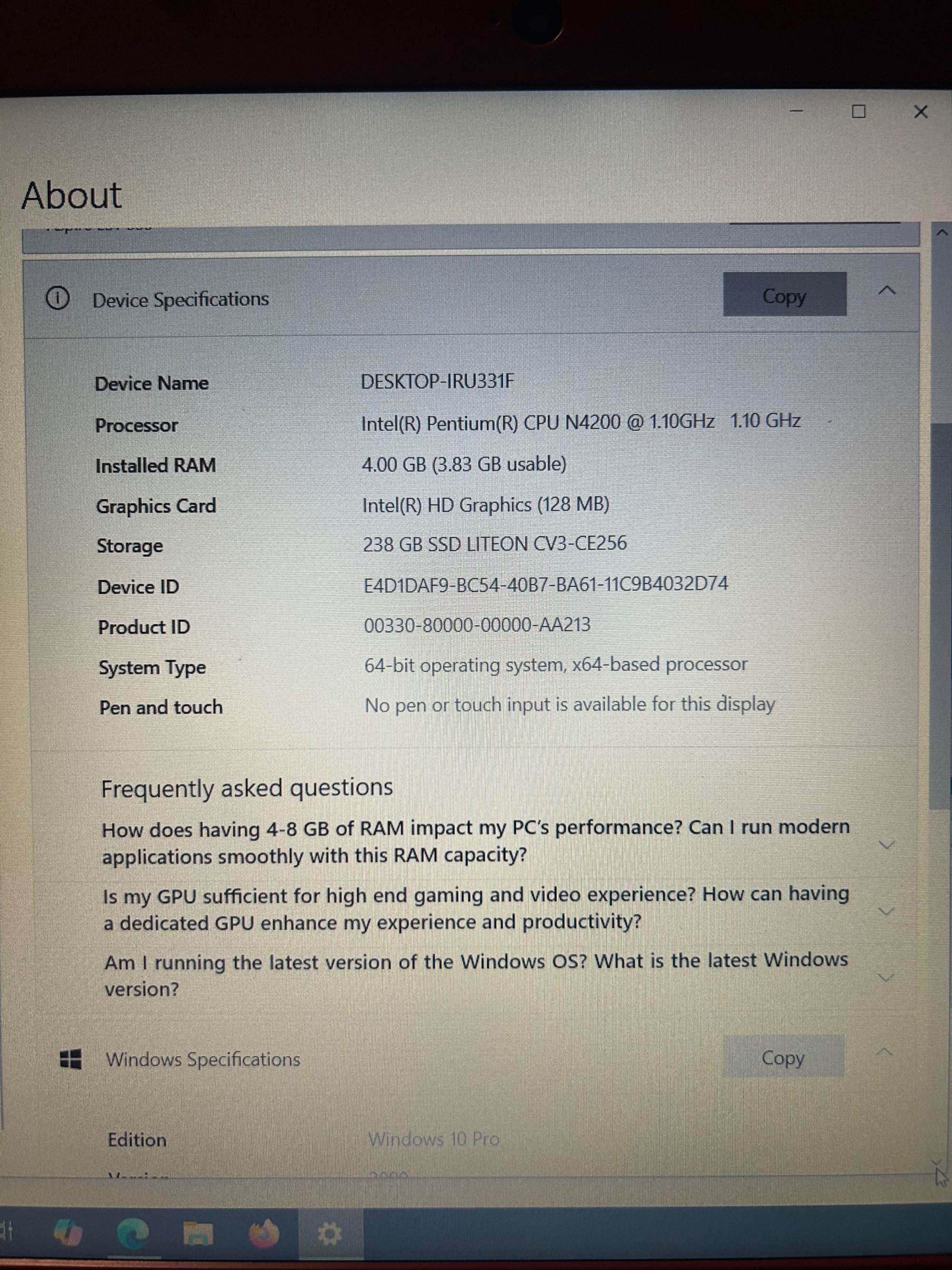 Лаптоп Acer Aspire ES1-533 series