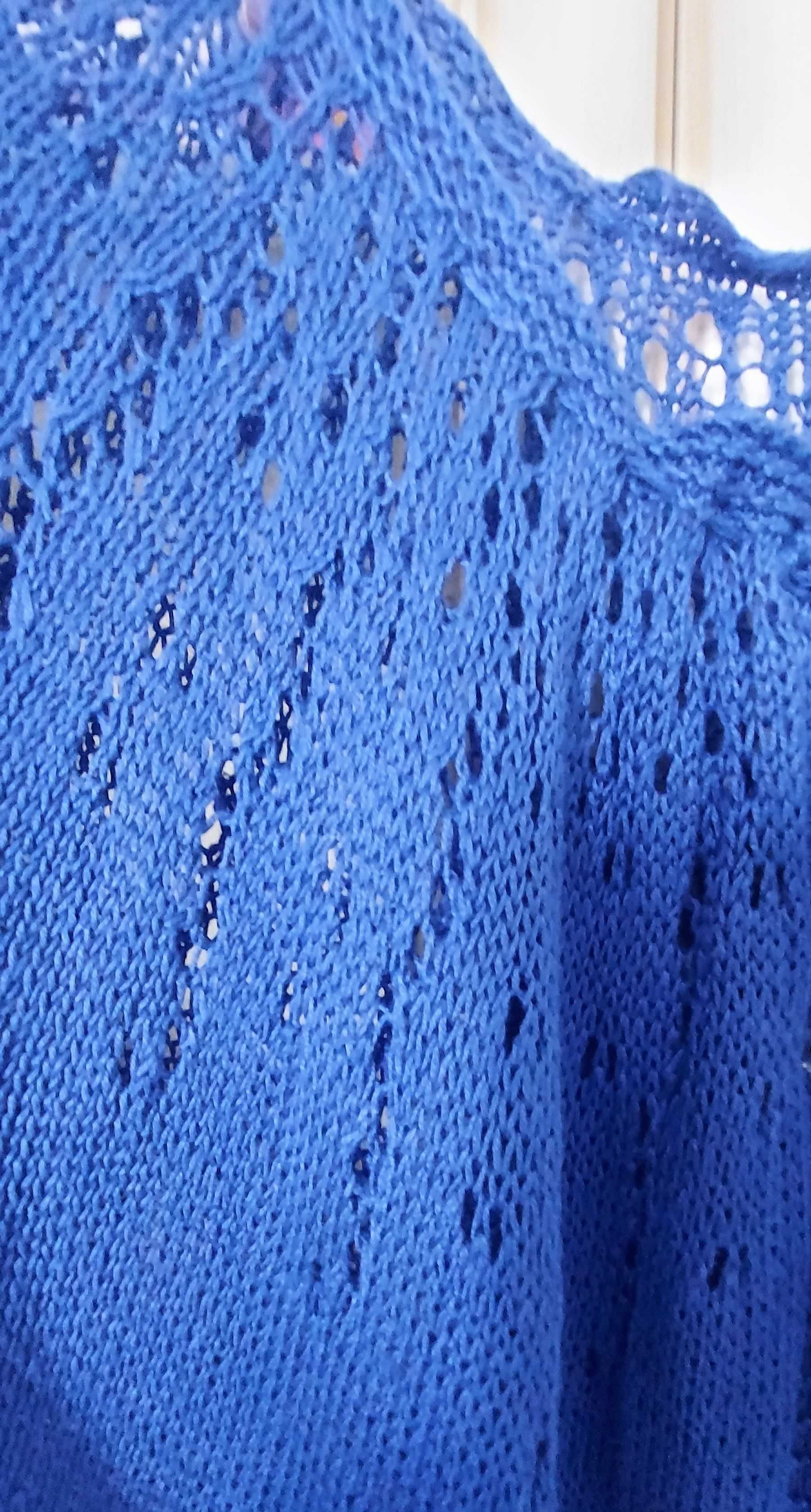 Летний Кардиган из льна/ручное вязание
