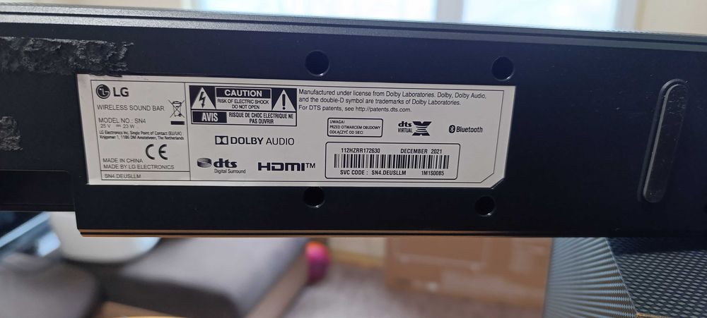 sound bar LG SN4