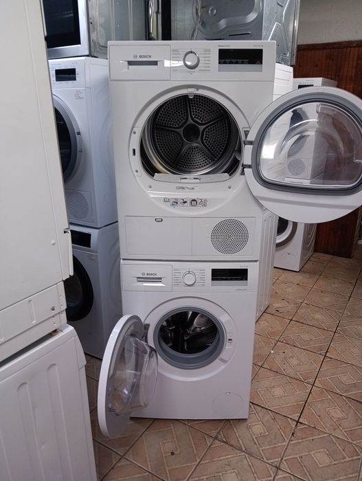 Комплект пералня и сушилня с термопомпа Бош Bosch Serie 4 A+++Гаранция