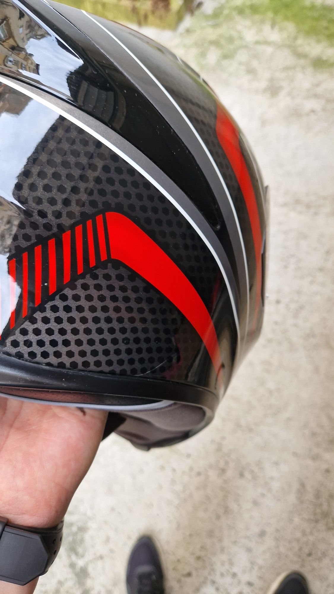 Каска AGV K5S Hurricane red L 58-59
