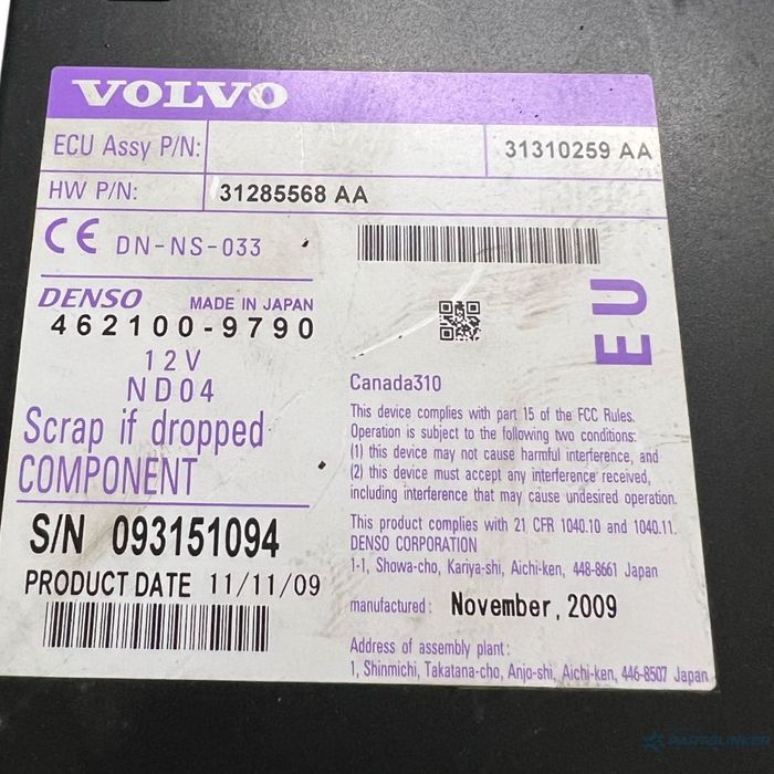 Player CD/DVD sistem de navigatie VOLVO S80 II AS, 124 2006 - > 31285568AA