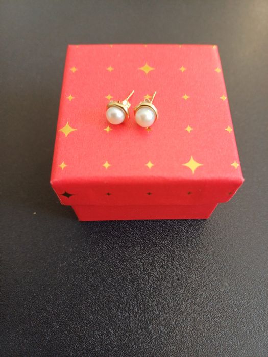 Cercei draguti de aur galben de 9 k