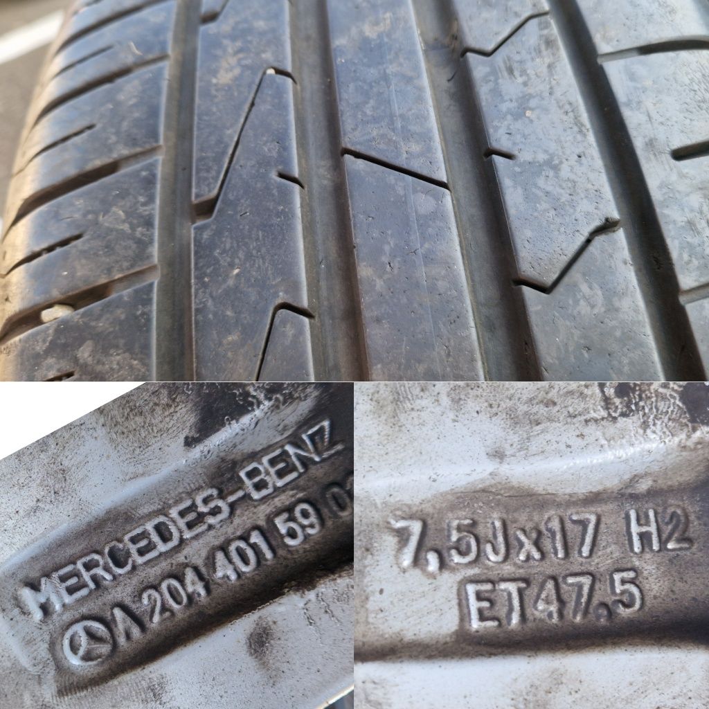 Roți Mercedes Jante 5x112 7.5J Et.47.5  215 55 R17 Cauciucuri Anvelope