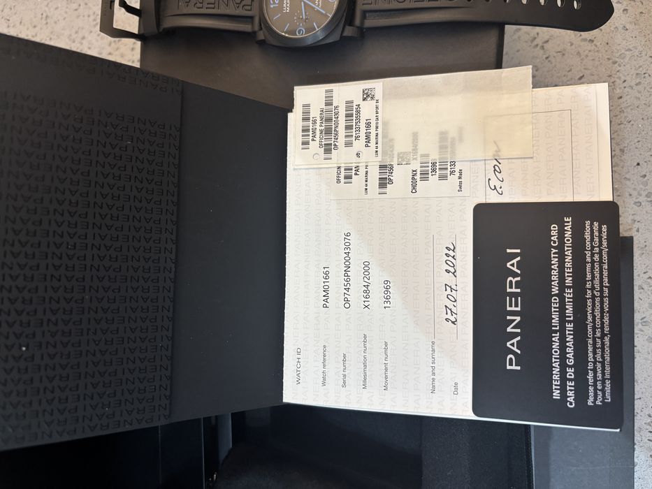 Luminor Marina Carbotech 44mm Ceramic/Rubber Black dial