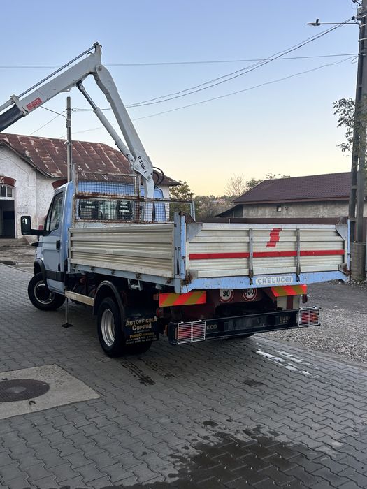 Iveco daily 65c17 basculabil trilateral cu macara(gru)