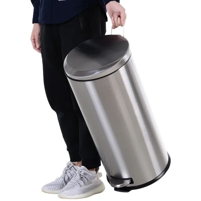 Кошче за боклук HOMCOM 30L, кошче от неръждаема стомана с педал Ø29.2