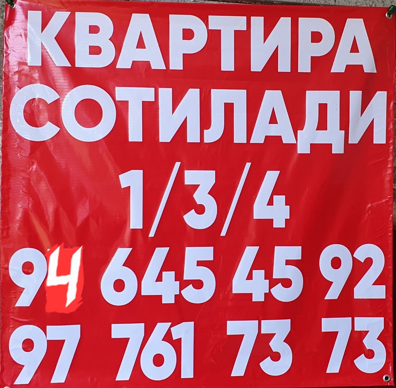 Kvartira sotiladi